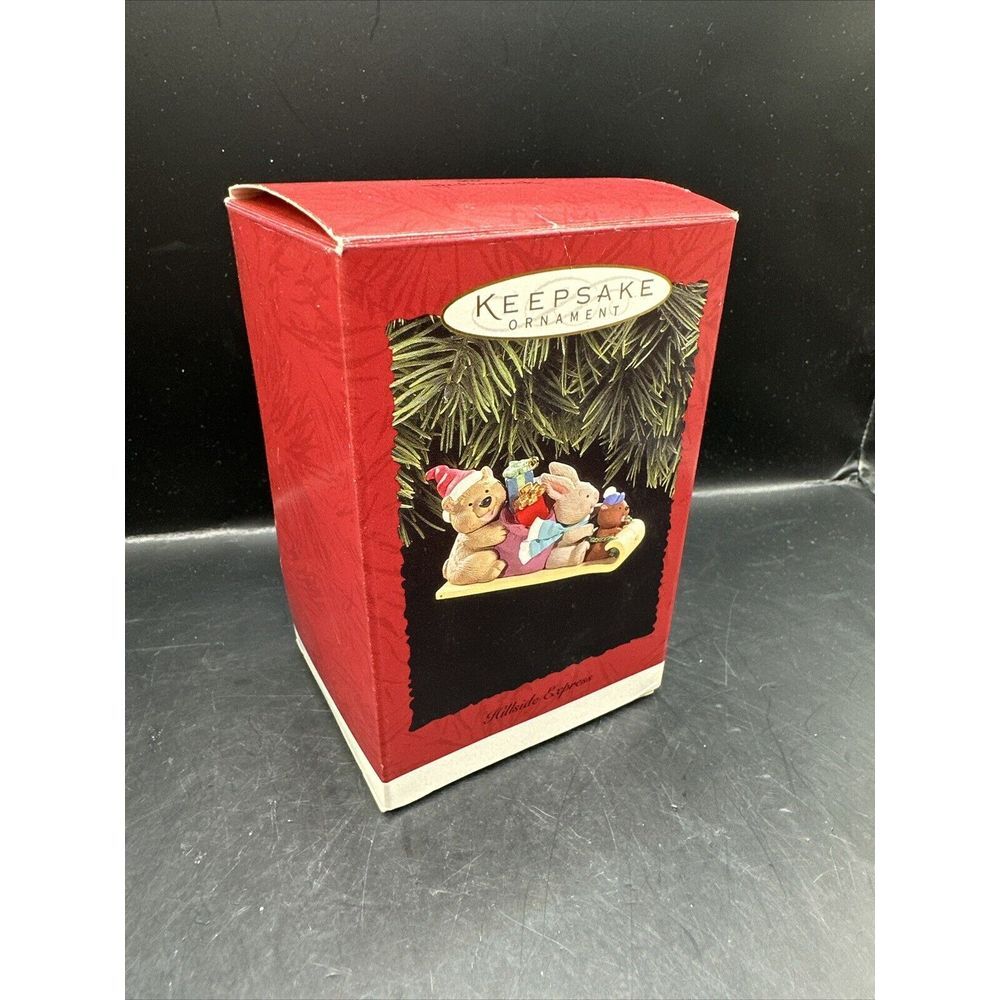 Hallmark Keepsake‎ Ornament Hillside Express 1996 Sledding Animals Bunny Xmas